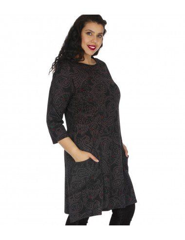 Kleid plus Größe-schwarze-Taschen