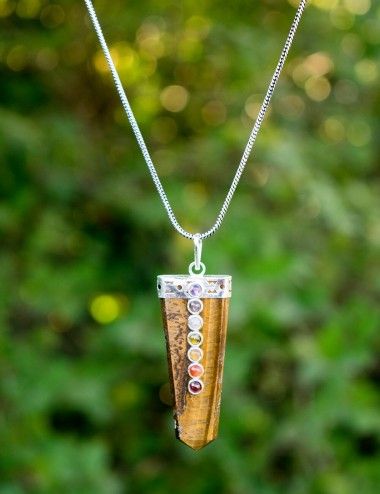 Anhänger-Tigerauge-7chakras-Anhänger-Frauenschmuck 2