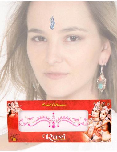 Tika-Augenbrauen-Bindi-Stirn-Accessoires-Ethno-Dance-Trivial-Fuchsia