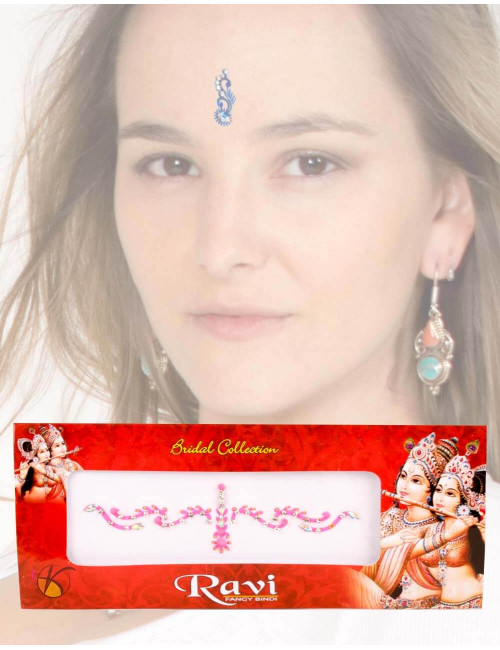 Bindi-Tika-Augenbrauen-Tanz-Trivial-Ethno-Accessoires-Pink