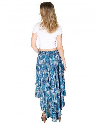 falda-boho-estampada-azul-verano 2