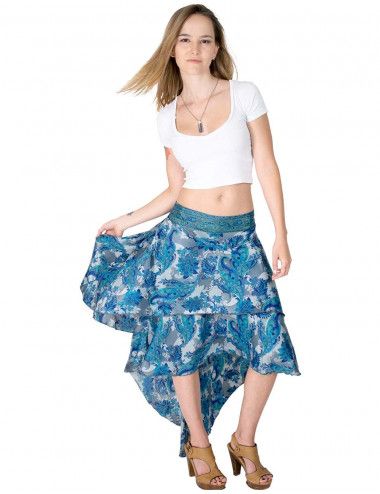 jupe-été-bleu-à-motif bohème