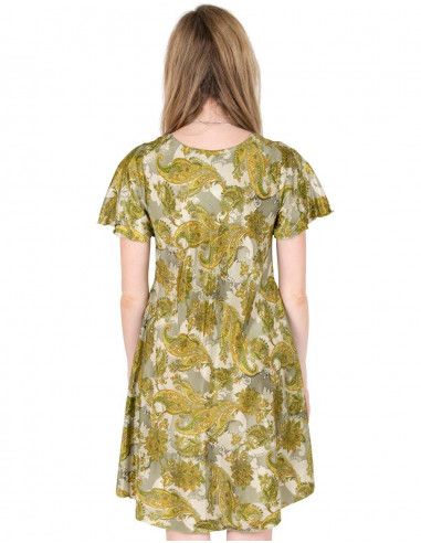 Kleid-kurz-Seide-Sommer-grün-lässig
