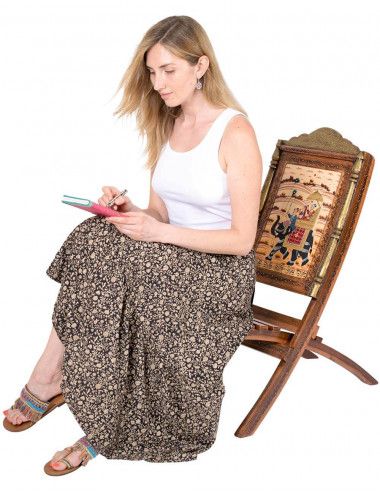 gonna-seta-volant-stampata-donna