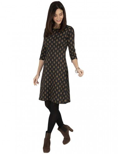 robe-manches-3/4-automne-coton