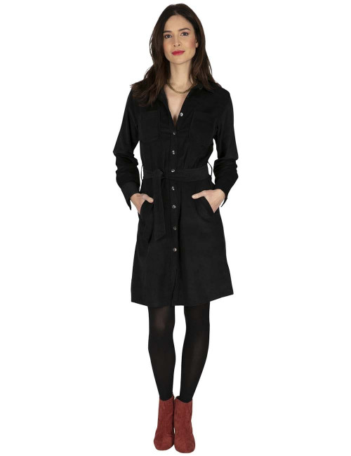 dress - coat - buttons - overcoat - velvet