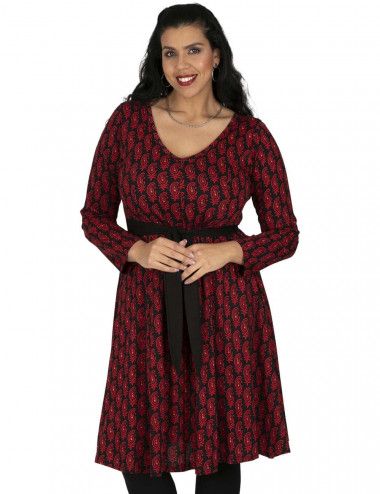 dress-belt-printing-red-plussize