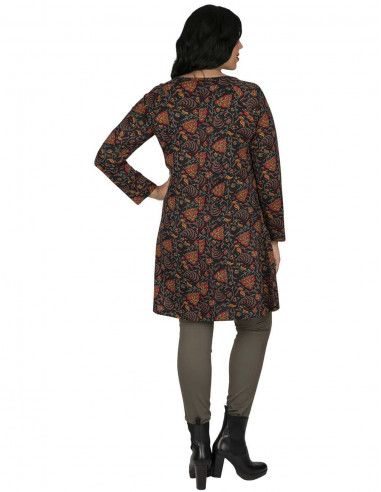 t-shirt-robe-grande-taille-imprimé