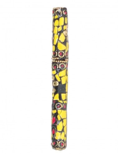 caneta-artesão-étnica-amarela-recarregável