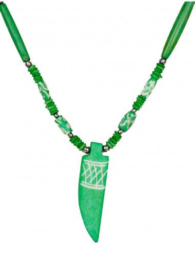 necklace-bone green-unisex-hippie 2