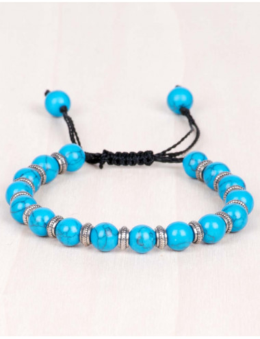 pulsera-piedra-mineral-turquesa-ajustable 2