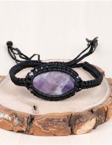pulsera-unisex-tejida-hippie-piedra-mineral