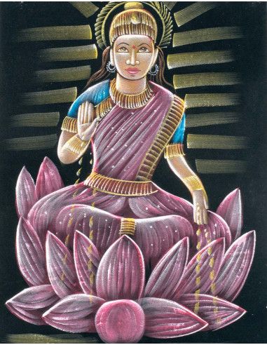tapeçaria de veludo lakshmi pintada à mão