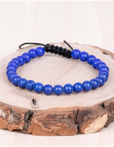 Armband-Perlen-blau-verstellbar-Hippie