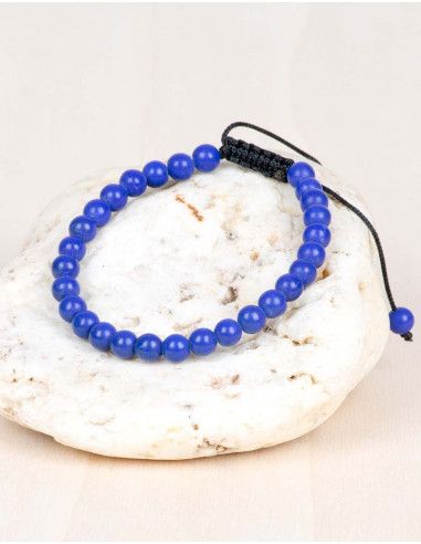 bracelet-bleu-ajustable-hippie-unisexe