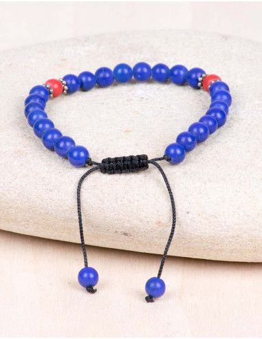 Armband-blau-verstellbar-Hippie-Unisex