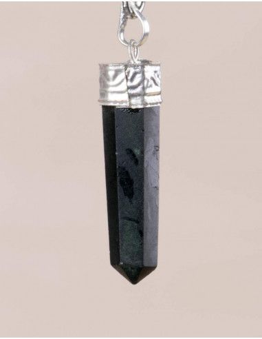 achteckiger Stein-Mineral-schwarzer Onyx-Anhänger