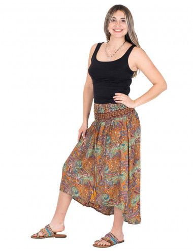Printed Silk Skirt