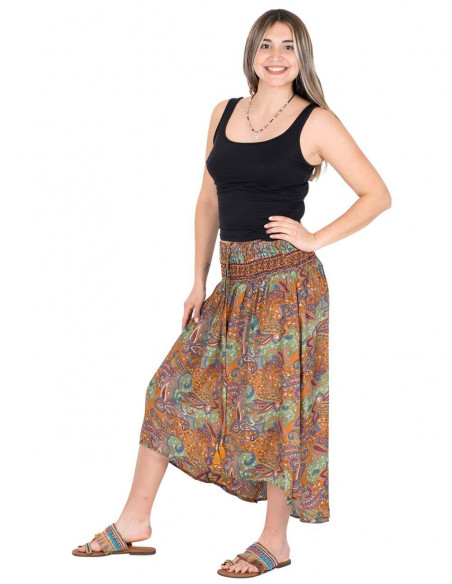 Printed Silk Skirt