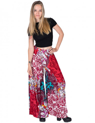 Floral Print Skirt Trousers