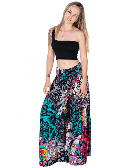 Pantaloni con gonna a vita media
