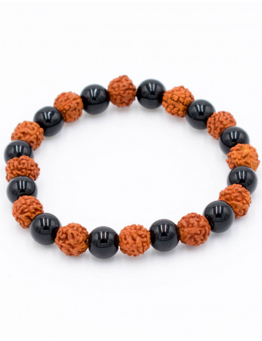 Bracelet combiné Rudraksha...