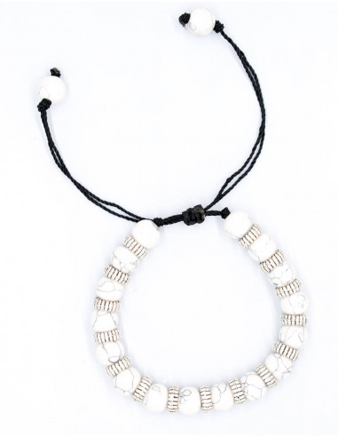 Bracciale Howlite bianco White