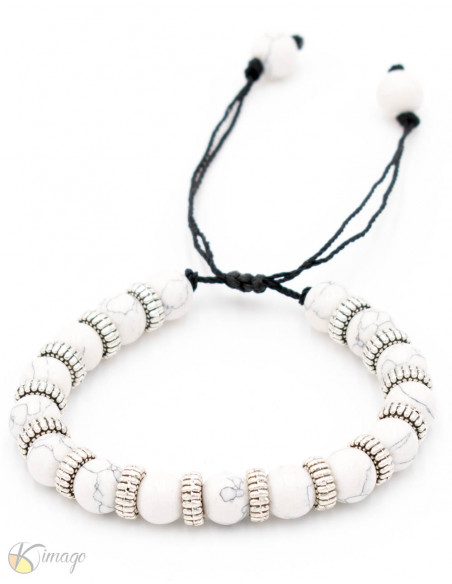 Weißes Howlith-Armband