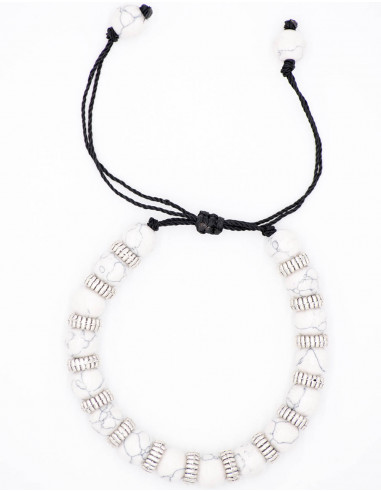 Weißes Howlith-Armband