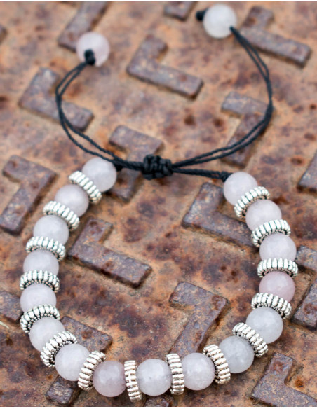Bracelet Gemme Quartz Rose