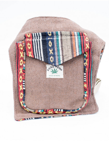 Sac banane à rabat en chanvre
