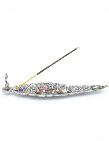 Metal Incense Holder with stones
