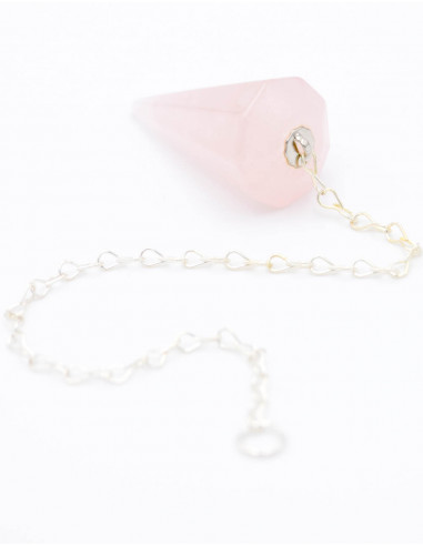 Pendule Minérale Quartz Rose
