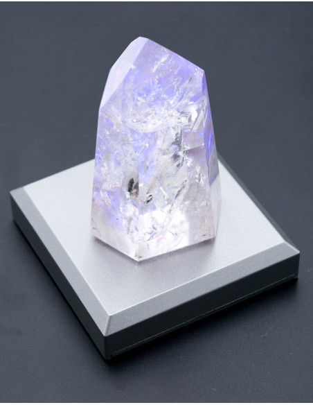 Crystal Quartz Obelisk on Led light
