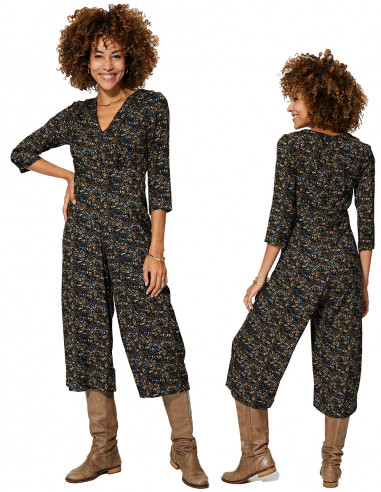 Weiter bedruckter Jumpsuit