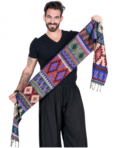 Sciarpa unisex in cotone e lana