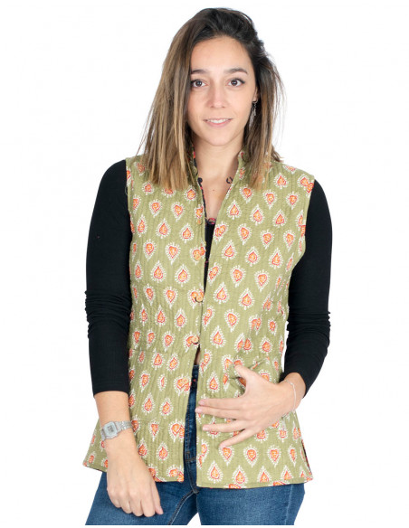 Gilet à double imprimé