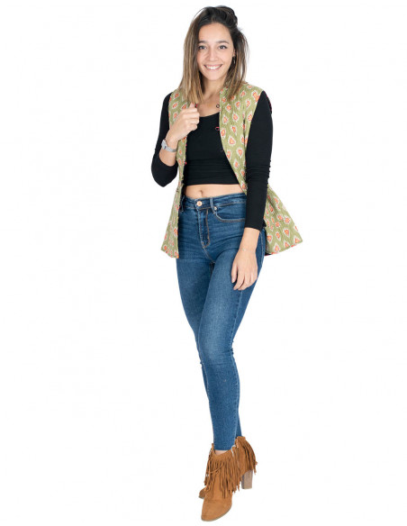 Gilet con doppia stampa