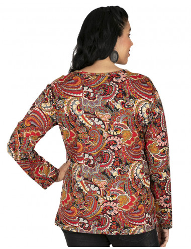 Camiseta curta estampada... 2