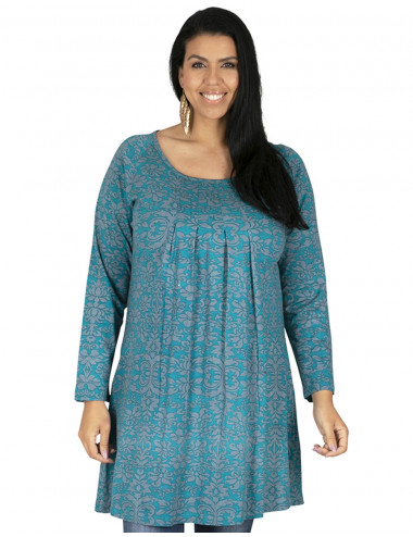 T-shirt lunga azzurra 2