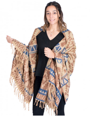 Châle doux à franges