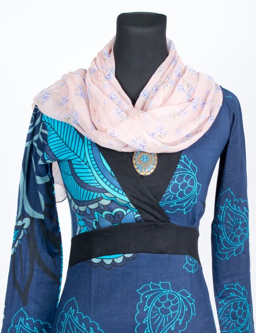 lenço retangular de chiffon lenço com estampas variadas