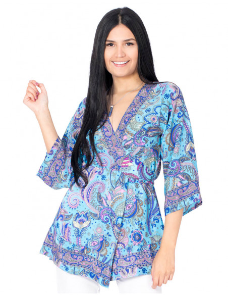 T-shirt façon kimono