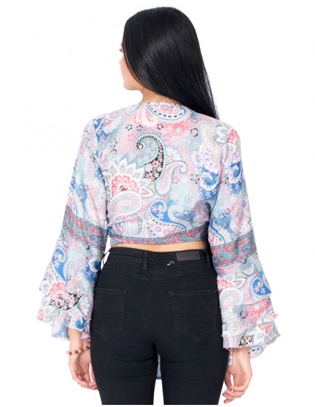 Boho Top Manches Larges