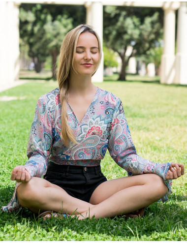 Boho Top mangas largas