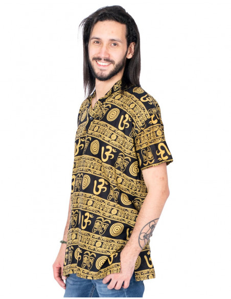Chemise jaune et noire