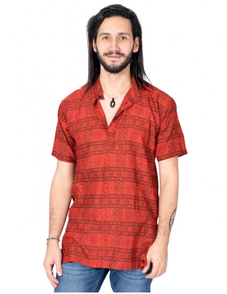 Camicia hippie rossa