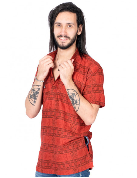 Chemise hippie rouge