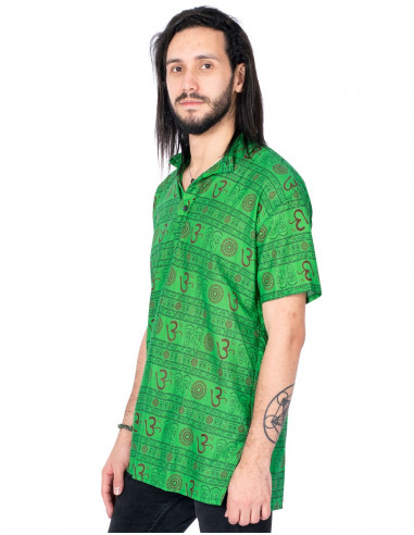 Chemise Verte Manches Courtes