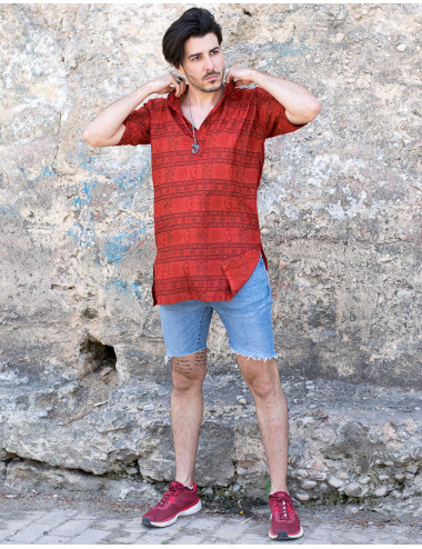 Camicia hippie rossa 2